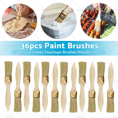 36PCS 1" Art Varnish Touchup Brushes for DIY Projects