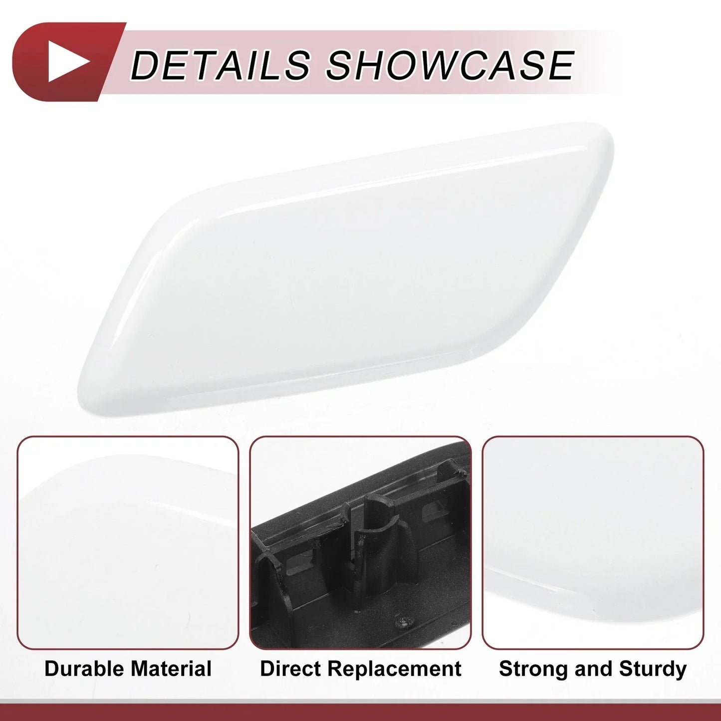 Front Left Washer Nozzle Cover for Lexus LX570 (2013-2015) - White 1 x Cap