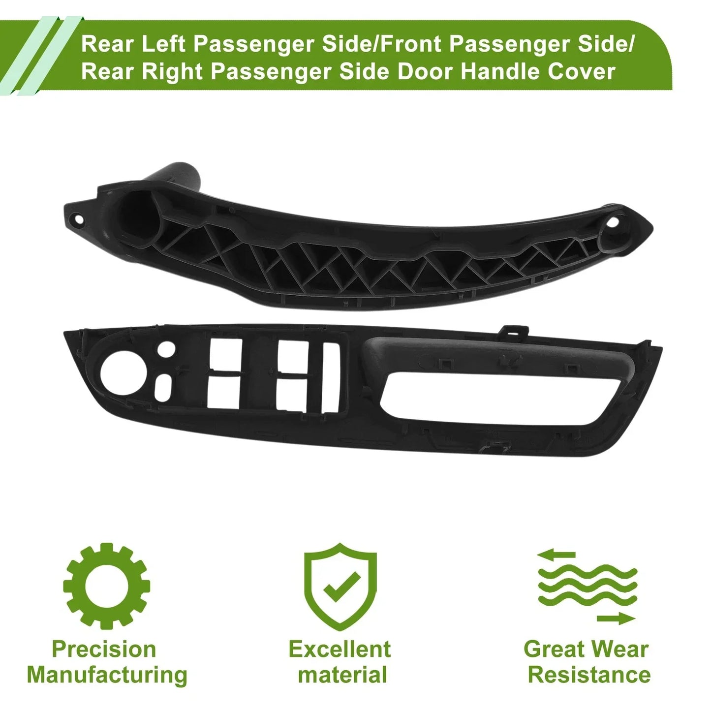 Door Panel Handle Pull Trim Cover for BMW X5 E70 (2007-2013) Black
