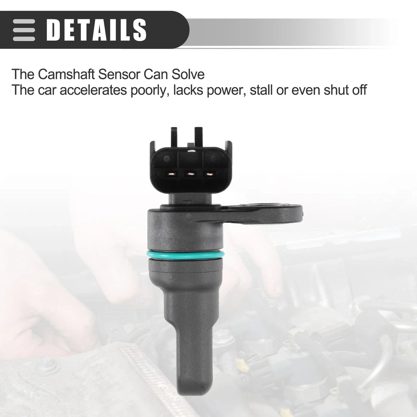 Camshaft Position Sensor for Chrysler 300 2005-2010 - ABS, Black