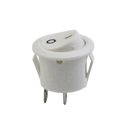 Mini Rocker Switches 5 Pcs White 2-Pin On-Off for MOTORHOME