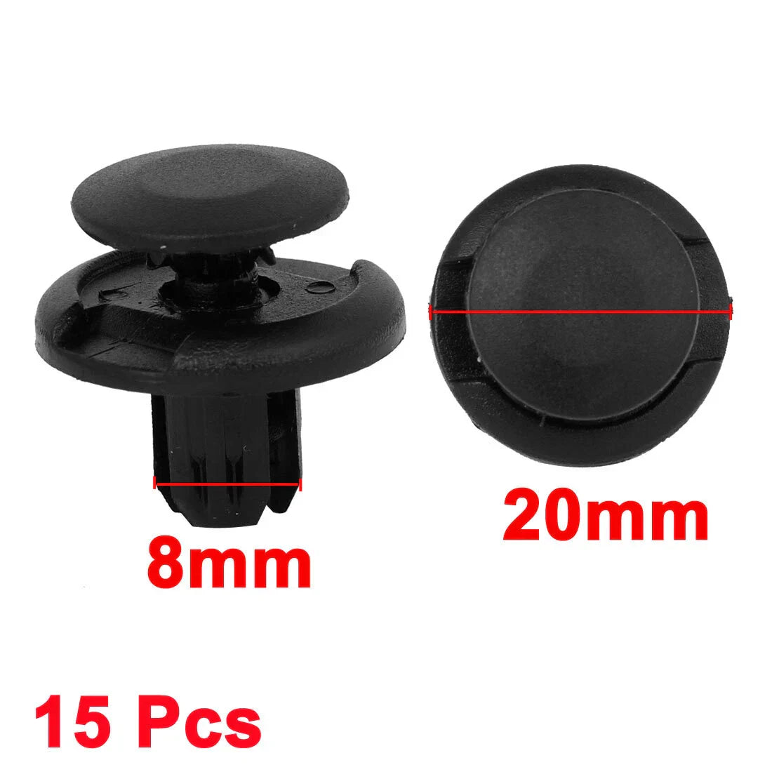 8mm Nylon Rivet Fasteners (15 Pcs) for Honda Accord (2003-2007)