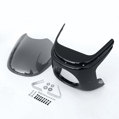 7-inch Round Motorcycle Headlight Headlamp Light Fairing Smoke Windshield Windscreen