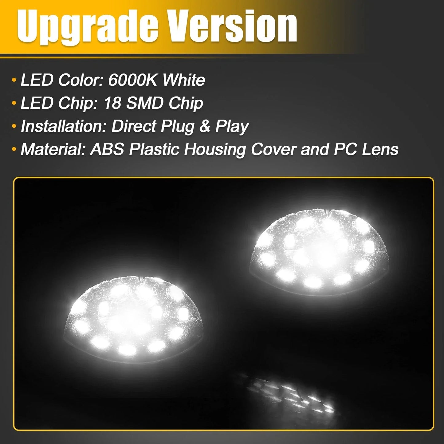 2 x LED License Plate Light Assembly for Dodge RAM 1500 (2019-2023)
