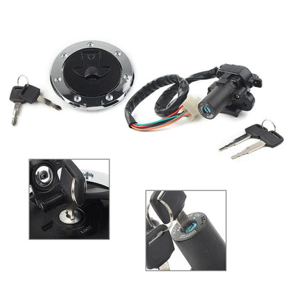 Fuel Gas Cap Ignition Switch Lock Set for Kawasaki Ninja ZX6R ZX7R ZX9R (2000-2002)