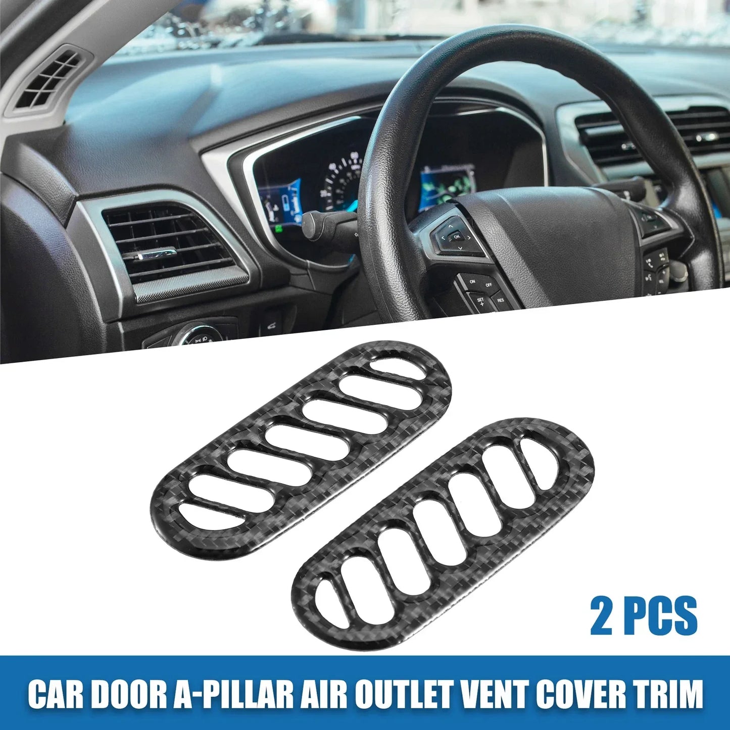 Car Door A-Pillar Air Outlet Vent Covers for Chevy Corvette C5 (1997-2004)