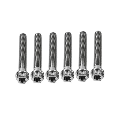 6pcs M10x60mm Titanium Torx Head Flange Screws for Motorcycle Bike