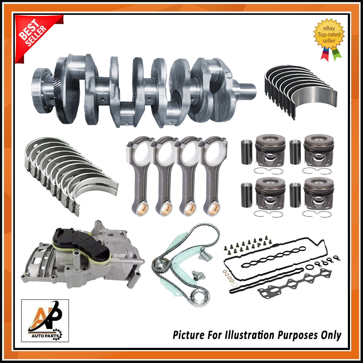 Crankshaft Alloy Steel Rebuild Kit for Hyundai Kia Sorento (2011–2020)
