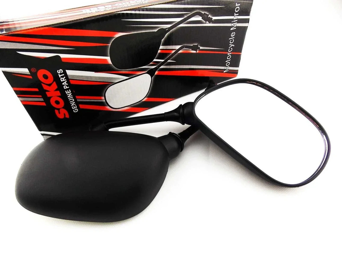 Black Oval Soko Rear View Mirrors for Kawasaki GPZ750 (1982)