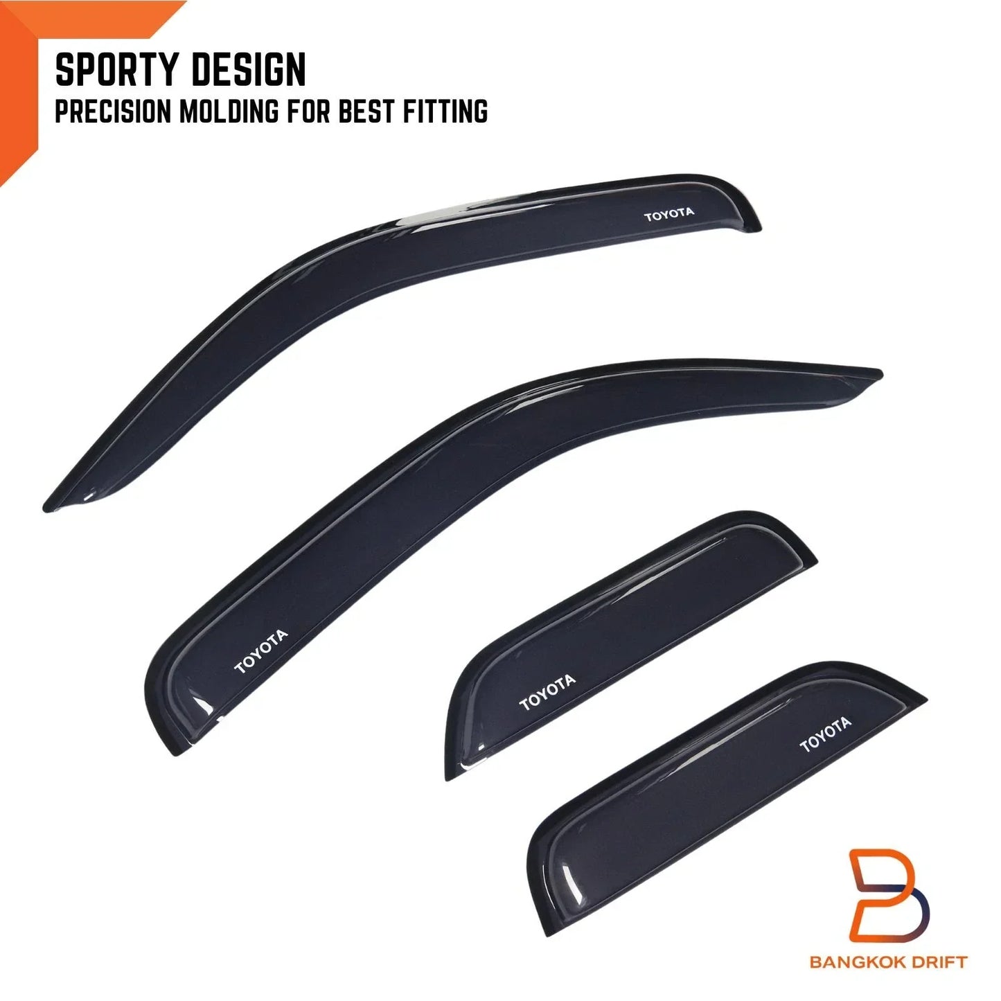 Weather Shield Window Visor Rain Guard for Toyota Hilux (1998-2004)