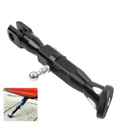 Adjustable Kickstand Foot for Motorcycle Universal Side Support - Black
