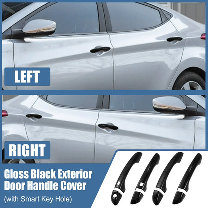 8pcs Exterior Side Door Handle Cover Trim for Hyundai Elantra (2017-2020)