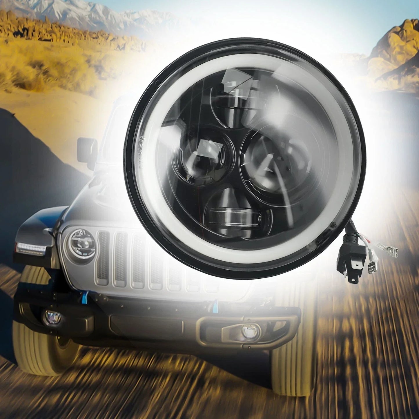 Headlight / 7 Inch Round for Motorcycle