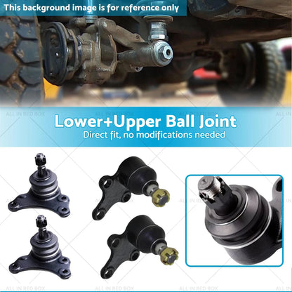 4x Lower & Upper Ball Joints for Toyota HiLux LN85 LN86 RN85 RN90 YN85 (1983-2005)