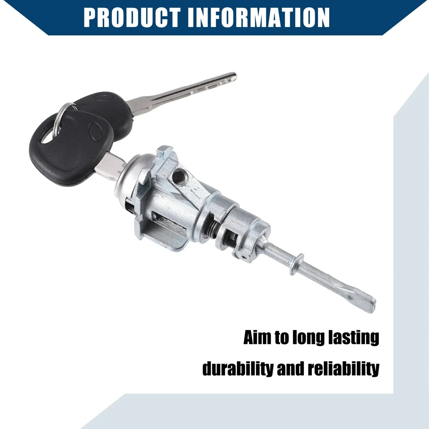 Front Left Door Lock Cylinder with 2 Keys for Hyundai Elantra (2006-2010)