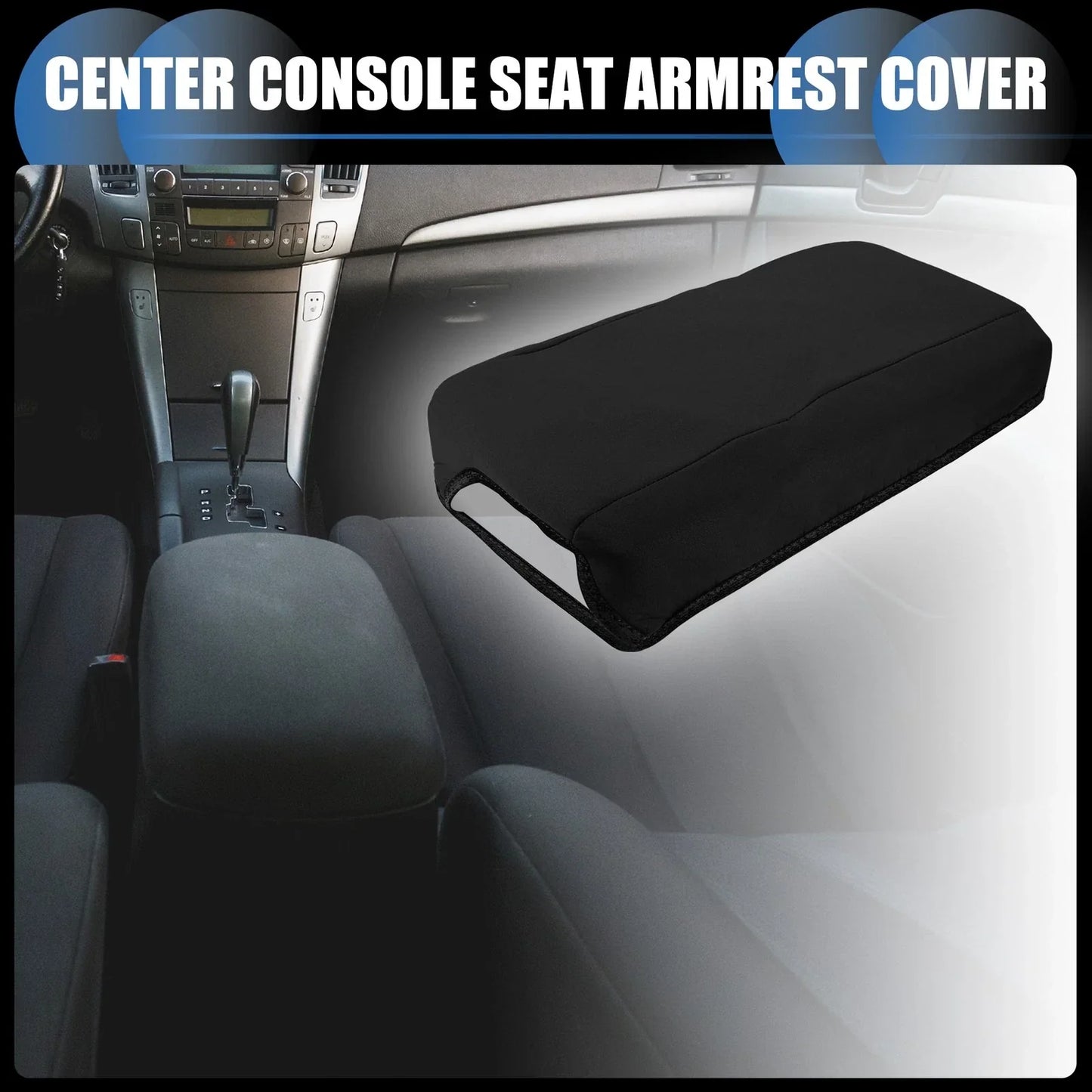 Armrest Protector Cover Pad for Hyundai Sonata (2015-2019) Neoprene Black