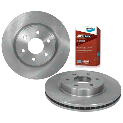 2 Front Brake Rotors + Pads for Nissan Navara D23 NP300 2.3L 2015~2020