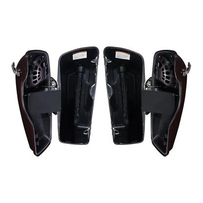 Saddlebag Speaker Lid for Harley Road Glide (2014-2023) - Midnight Crimson/Black