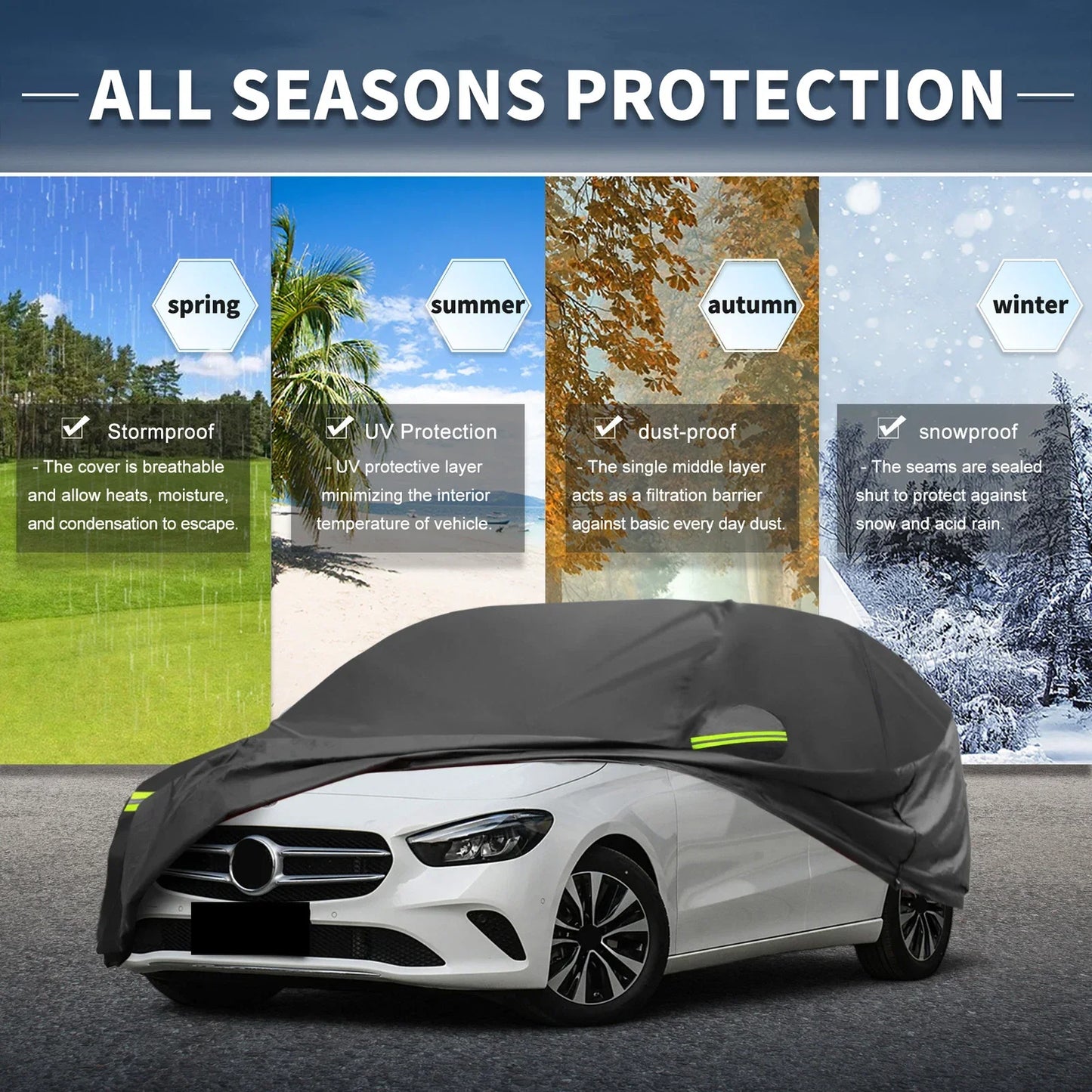 Waterproof 225D-PU Car Cover for Mercedes-Benz B-Klasse W246 W247 (2011-2022)