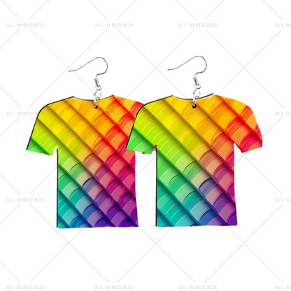 48PCS DIY Blank Double-Sided Football Shirt Earring Wood MDF