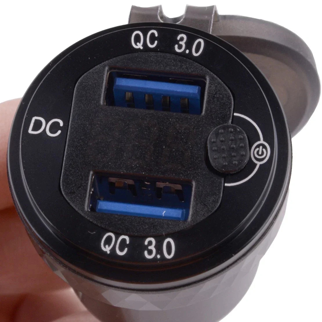 Dual USB Adapter Charger Socket for BMW - Voltage Meter (Fits Various Models)