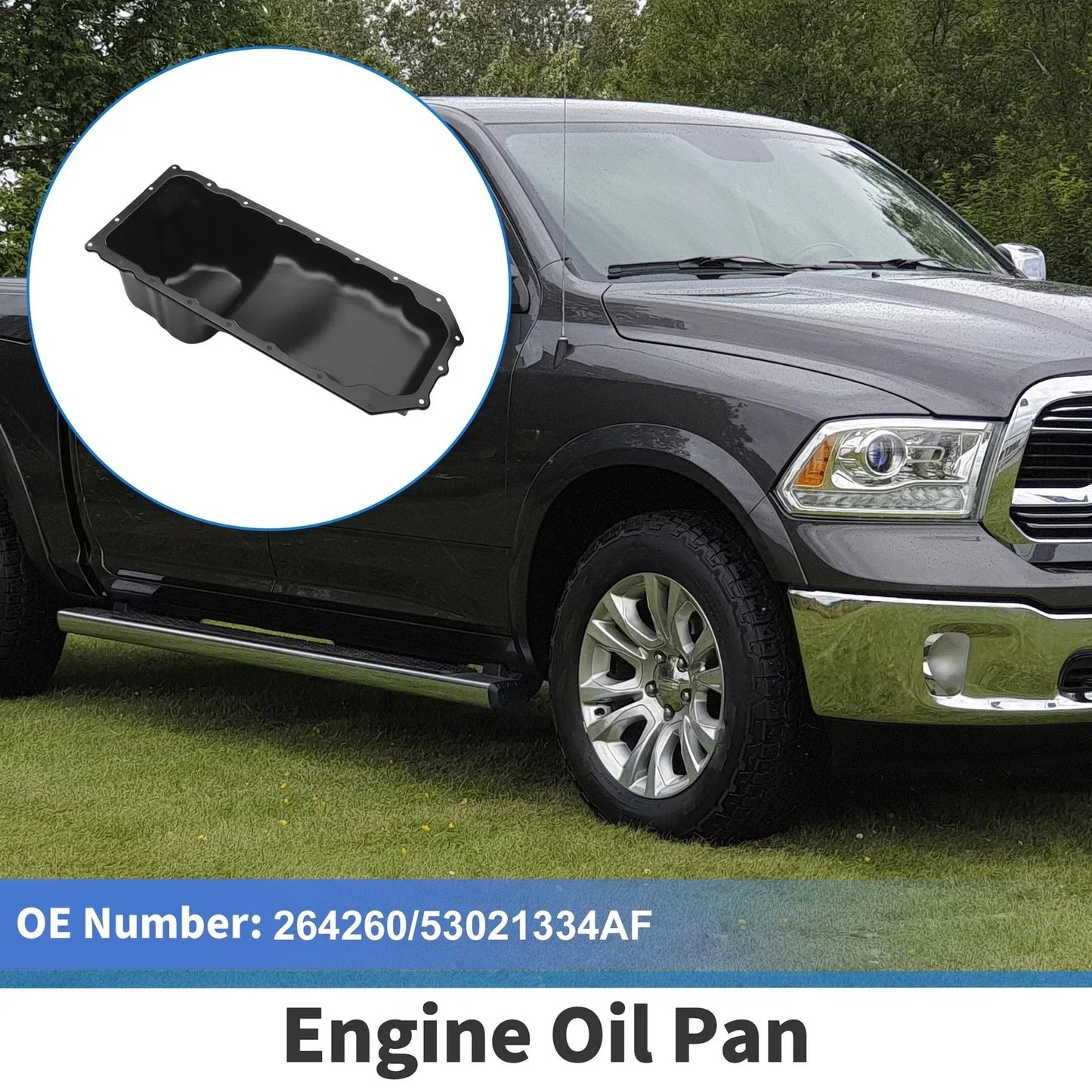 Engine Oil Pan for Dodge Ram 1500 2003-2010 Aluminum Alloy