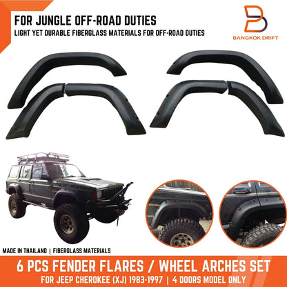 6 x Fender Flares Wheel Arch for Jeep Cherokee XJ (1983-1997)