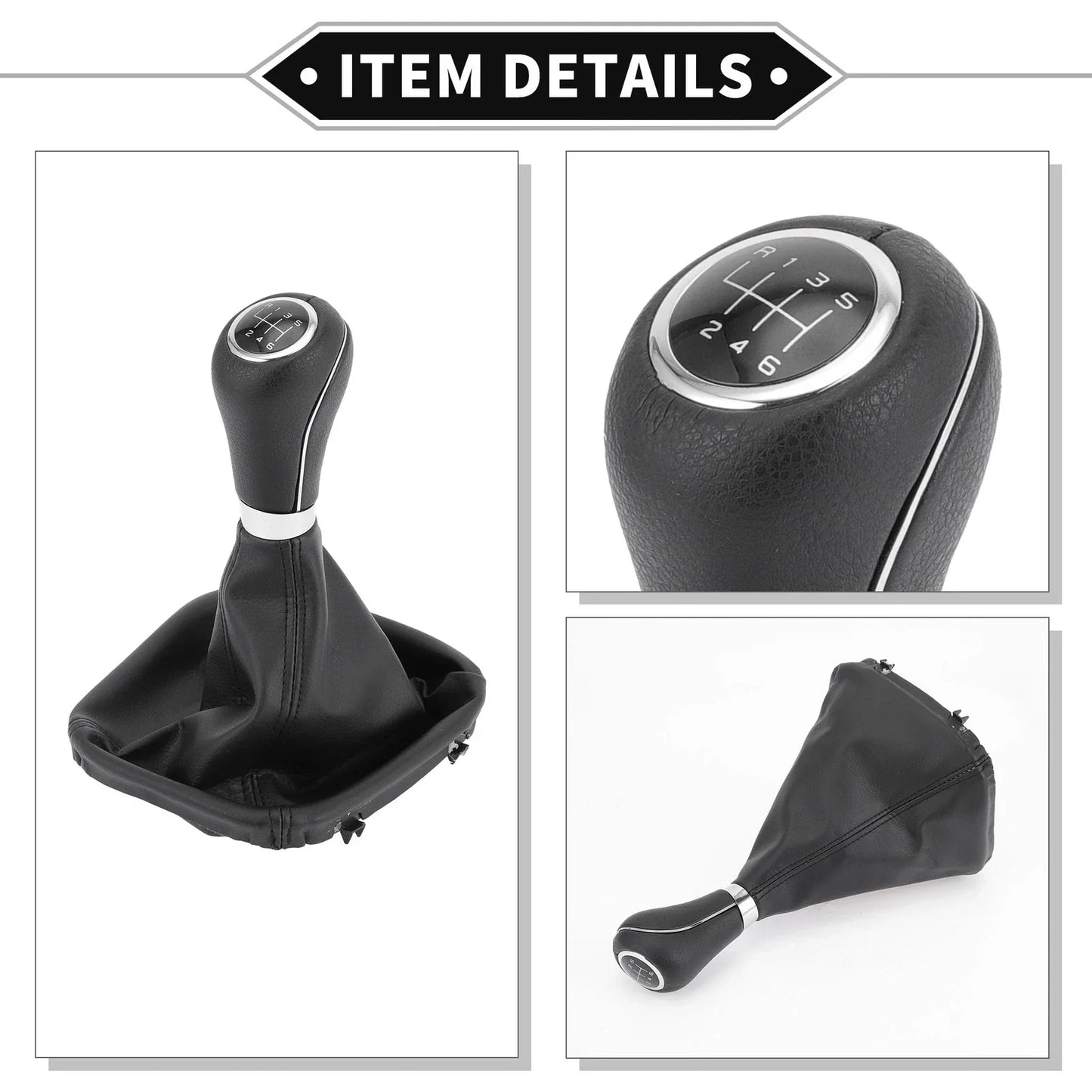 6 Speed Shift Knob & Boot Cover for Mercedes Benz W203 S203 (2004-2007)