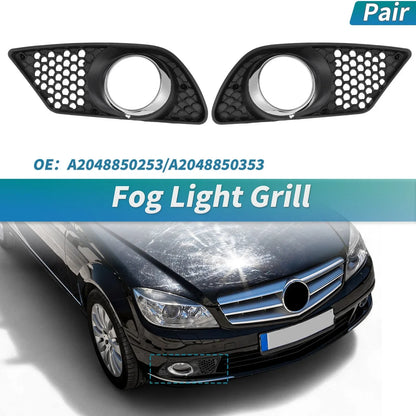 Fog Light Grill for Mercedes Benz C230 C250 C300 C350 (2008-2015)