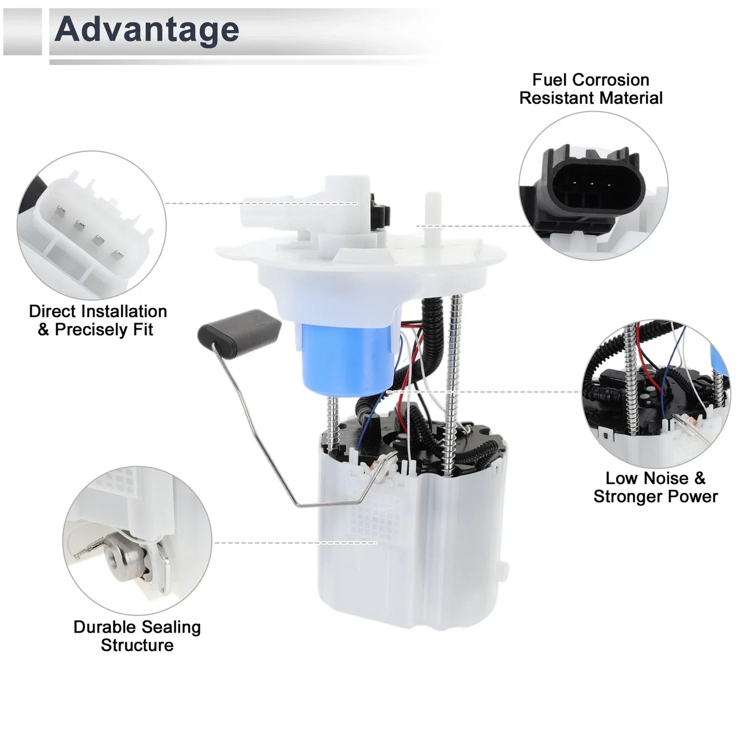 Fuel Pump Assembly for Chevy Cruze L4 1.4 Gas (2016-2017)