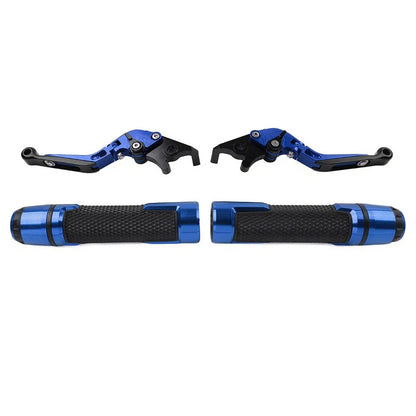 Blue Extendable Brake Clutch Levers Grip Set for 765 SPEED TRIPLE (2016-2023)