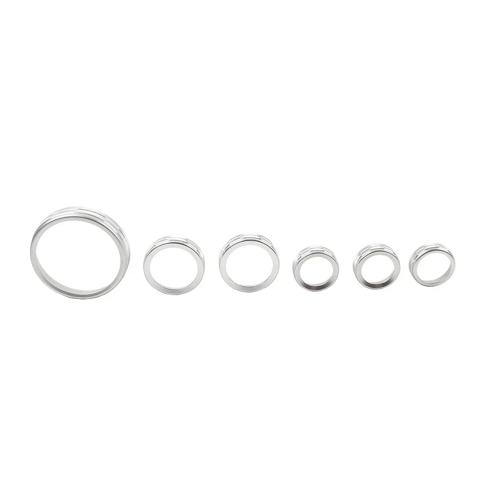 Stereo Tune Knob Headlight Switch Covers for Ford Bronco (2021-2022) Silver
