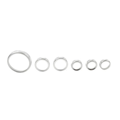 Stereo Tune Knob Headlight Switch Covers for Ford Bronco (2021-2022) Silver