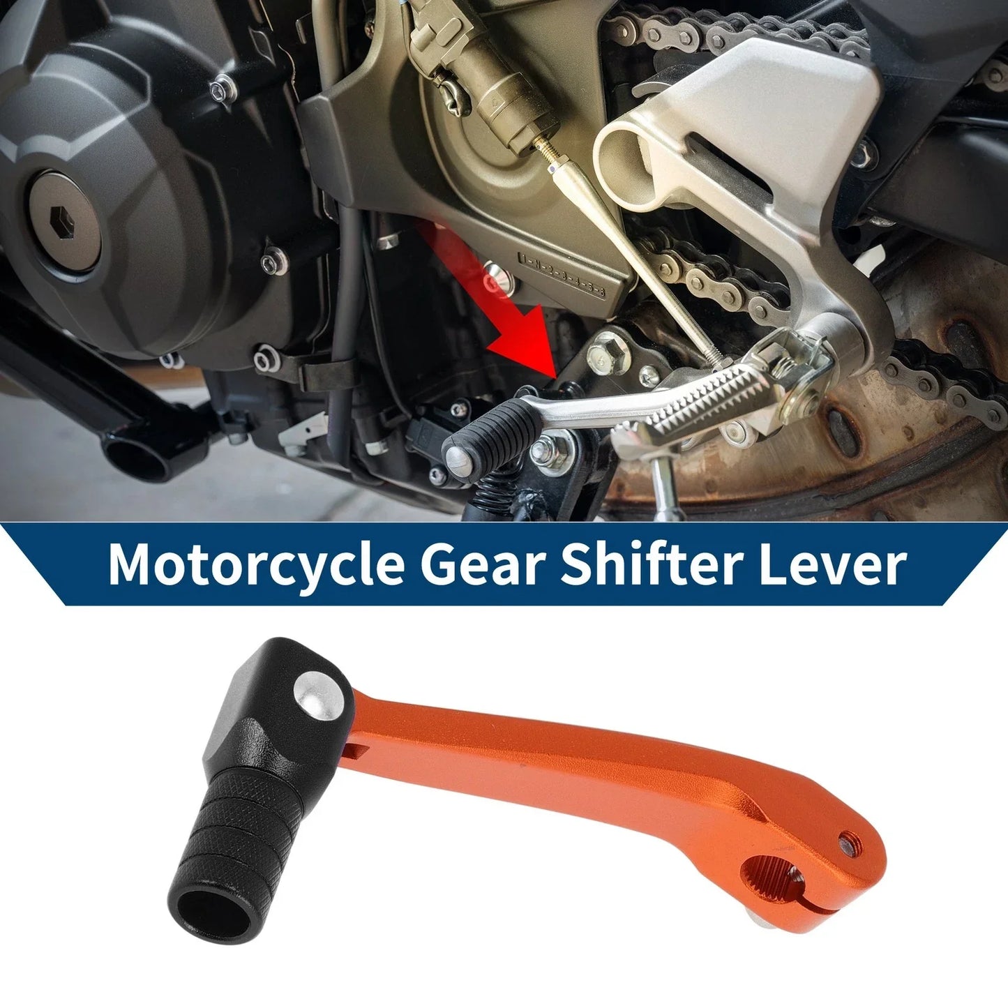 Folding Motorcycle Gear Shifter Lever for Honda CRF150F (2003-2017) Orange Black