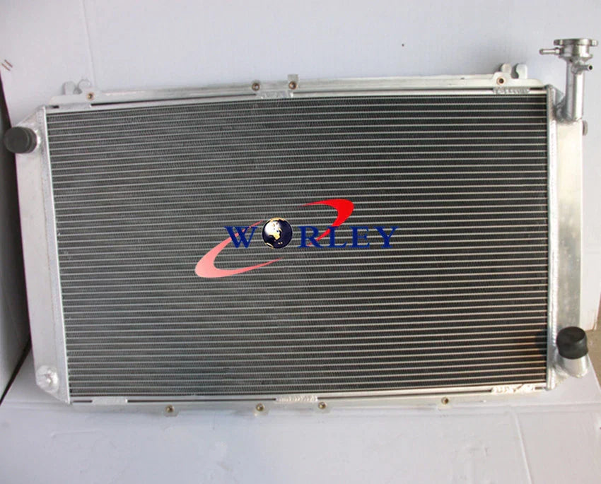 3 Row Aluminum Radiator + Blue Hose for Nissan GQ Patrol Y60 (1997-1999)