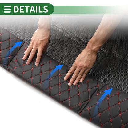Flat Face Cargo Liner Trunk Mat for Honda CRV Hybrid (2017-2021) Black XPE