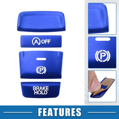 4pcs Gear Shift Panel Handbrake Button Covers for Honda Accord (2018-2022)