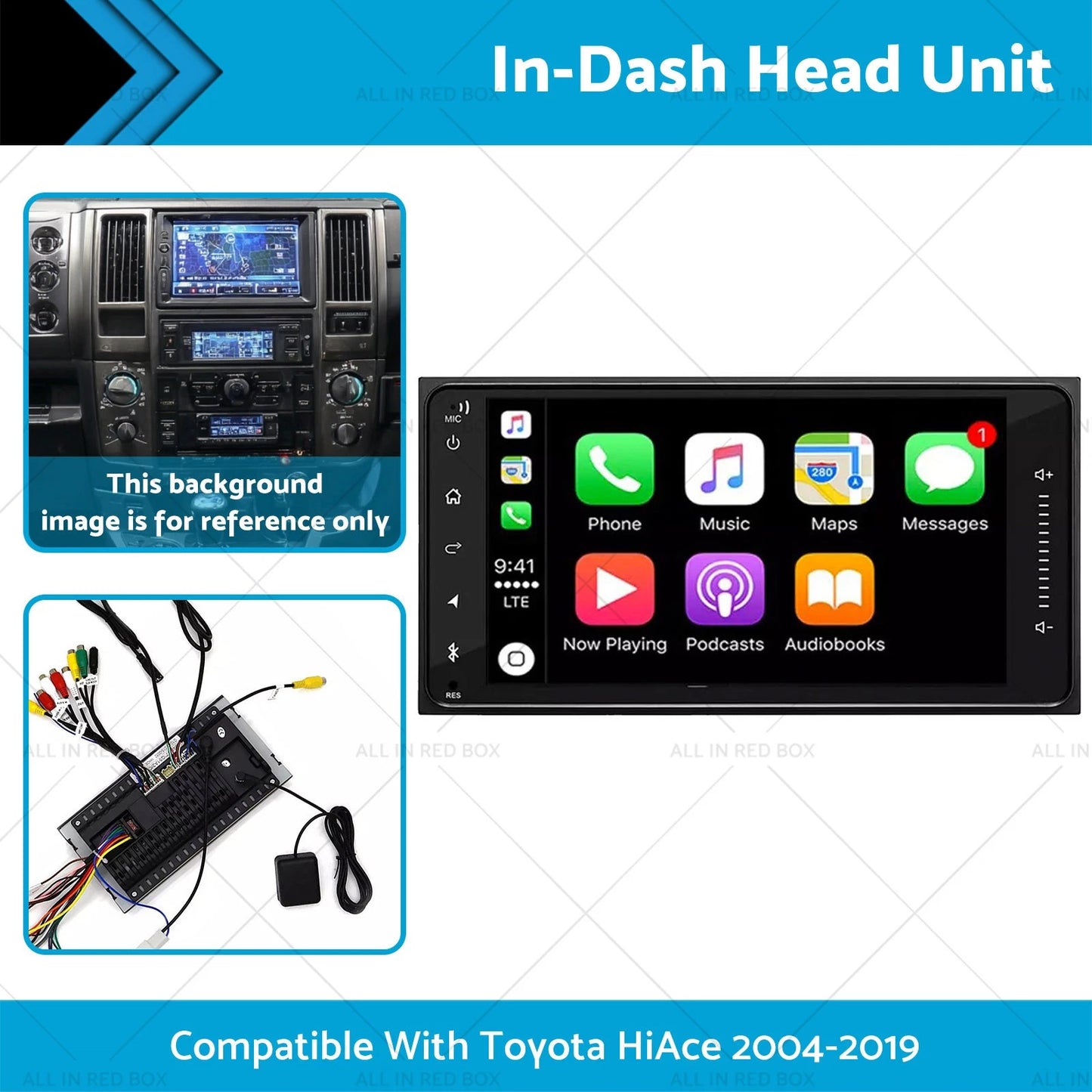 7" Android 13 Head Unit Bluetooth WiFi GPS for Toyota HiAce (2004-2019)