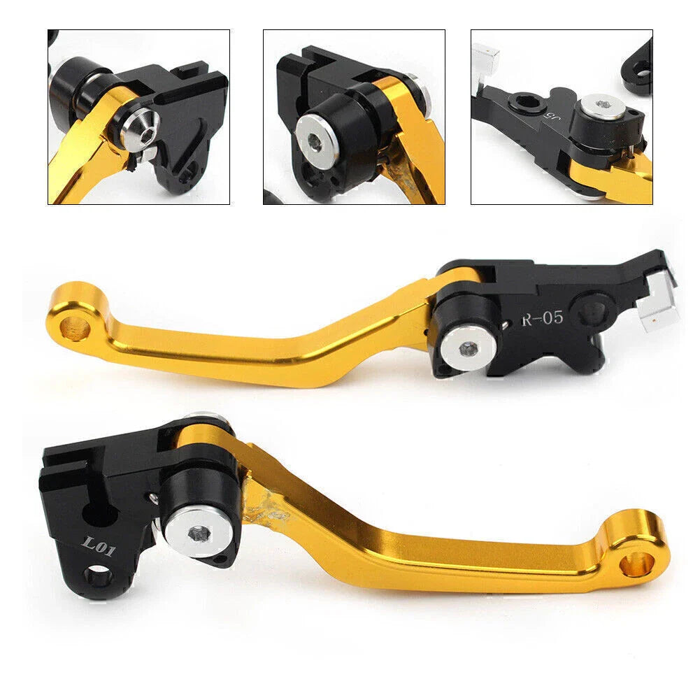 Gold CNC Pivot Brake Clutch Levers  for Honda XR250 XR400 (1995-2007)