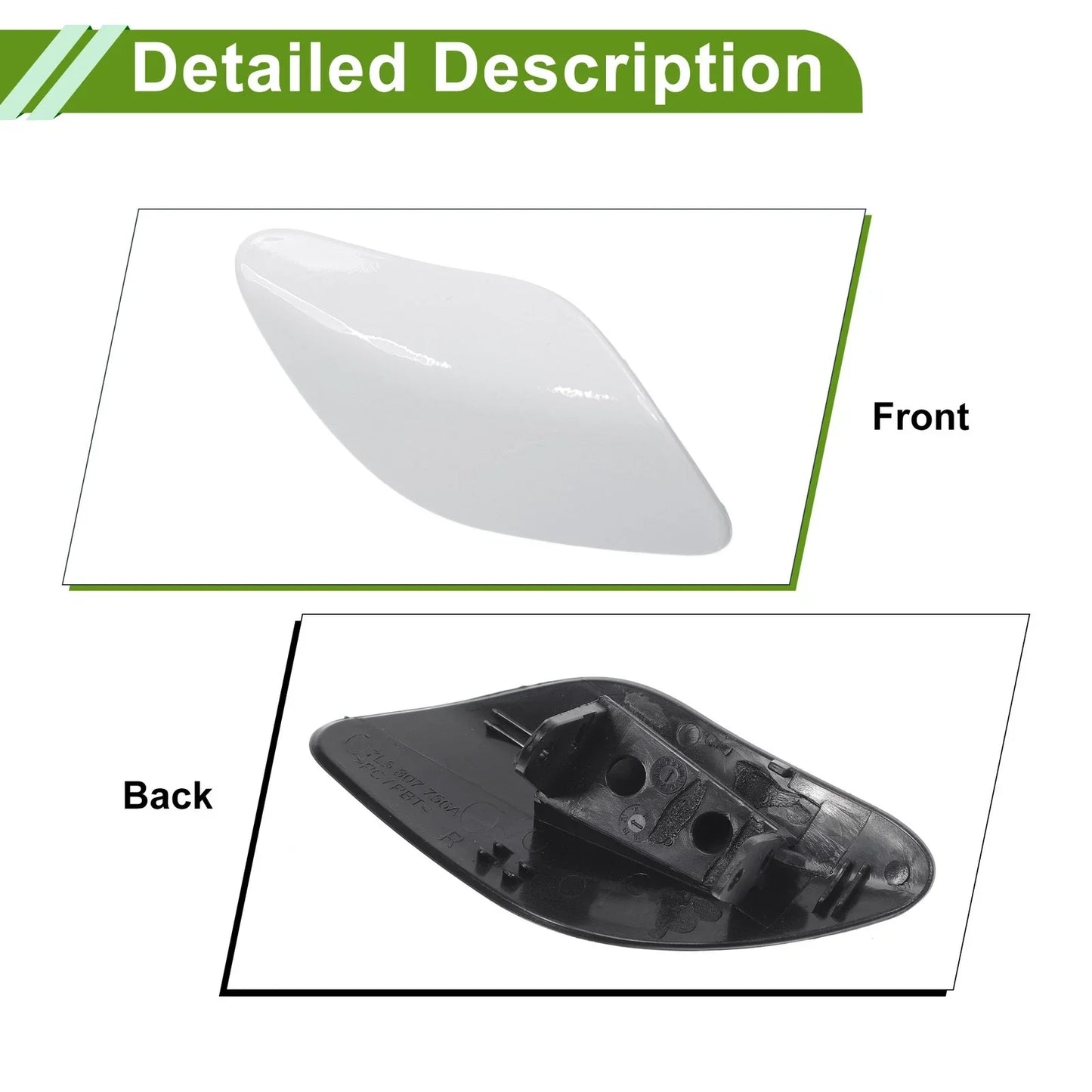 Washer Nozzle Cover for Porsche Cayenne Turbo GTS (2011-2018) - White