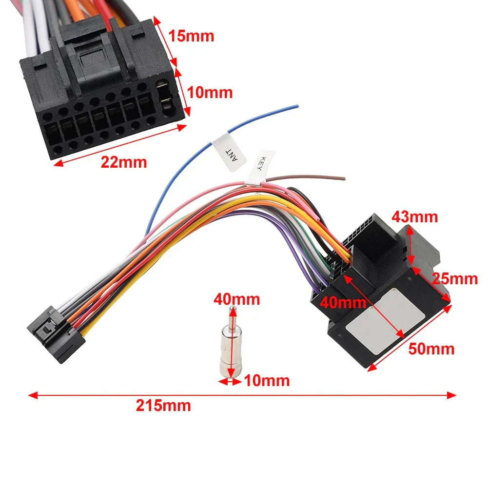 16PIN Power Wiring Harness Adapter for Ford Focus, C-MAX, Fiesta, Kuga (2005-2023)