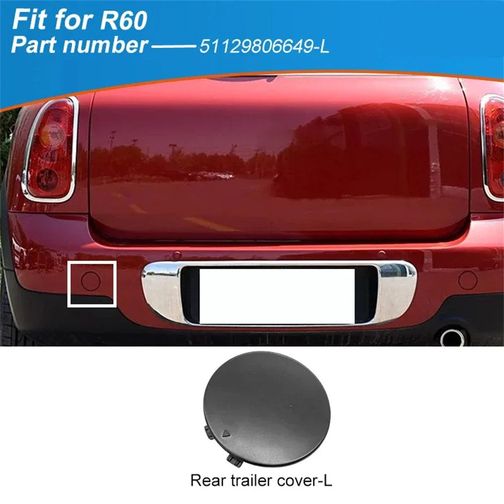 Rear Left Bumper Tow Hook Cap Cover for BMW MINI R60 (2011-2016)