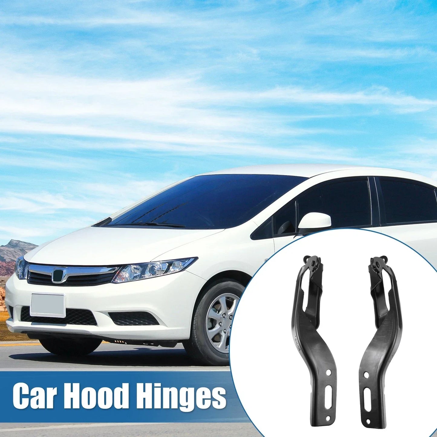 Car Hood Hinges 2 x Left Right Side Replacement for Honda Civic Hybrid (06-11)