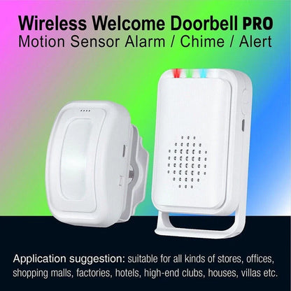 Wireless PIR Motion Sensor Alarm Chime for Shop Entry