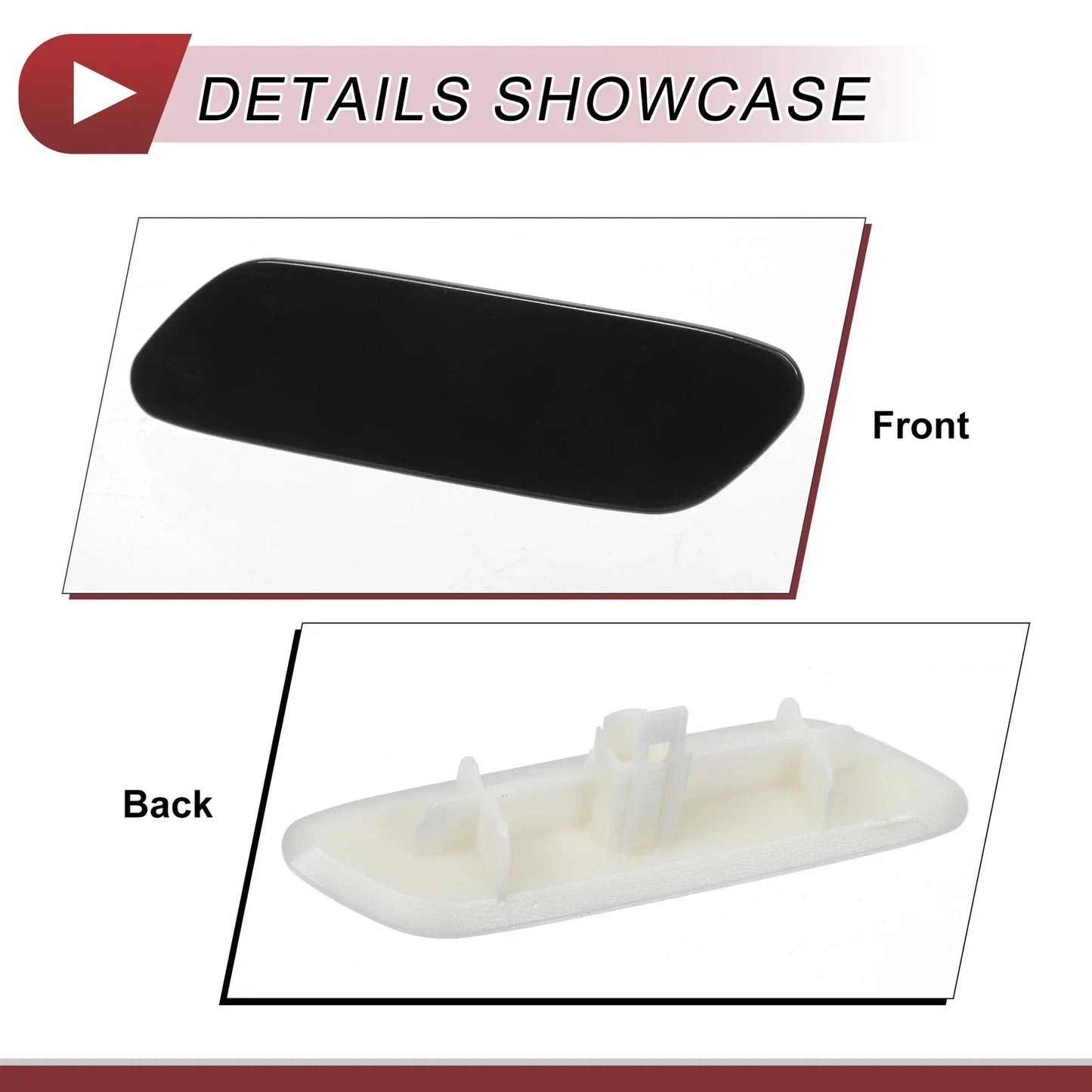 Front Left Washer Nozzle Cover for Lexus RX350 (2016-2019) Black 1 x Cap