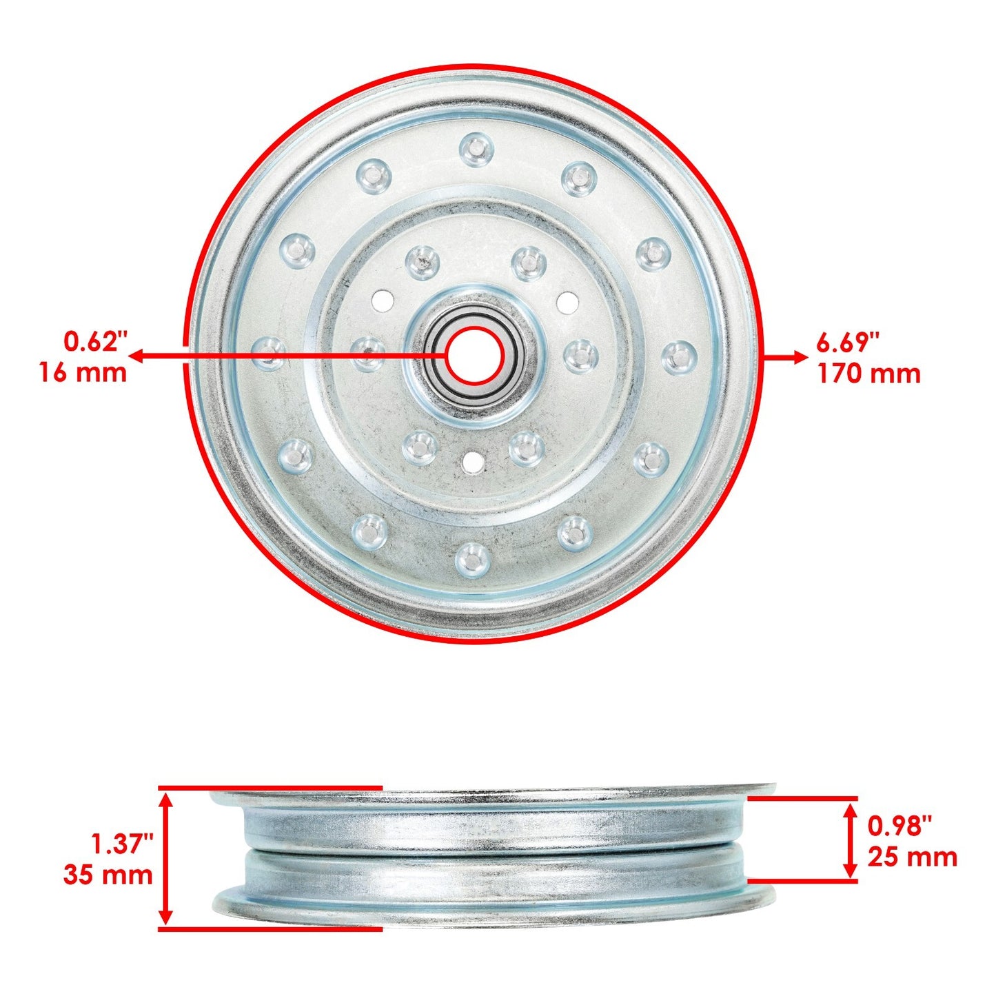 Deck Pulley Replacement for Land Pride ZSR54 ZSR60 ZXT54 ZXT60 (6 3/4in)