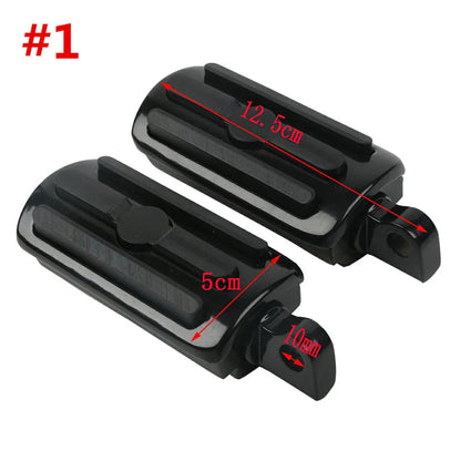 1-1/4" Black Short Angled Highway Engine Guard Foot Pegs for Harley