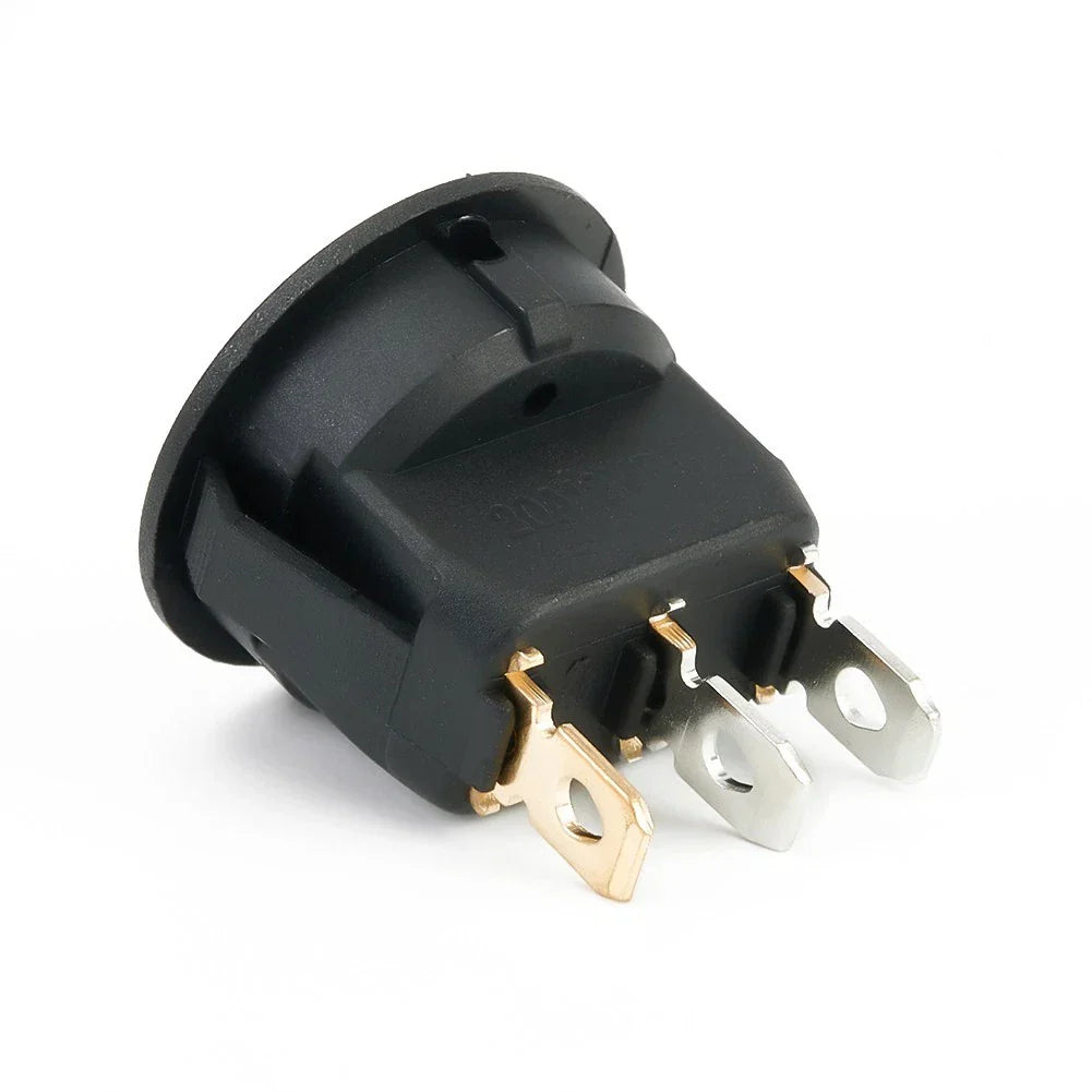 Fog Light Switch Round 12V Red LED 23mm On Off ABS Plastic