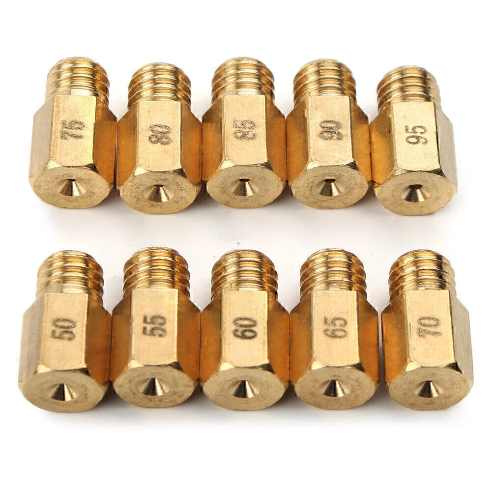 10 Pcs Carburetor Main Jet for MIKUNI VM/TM/TMX AX100 (50-95)