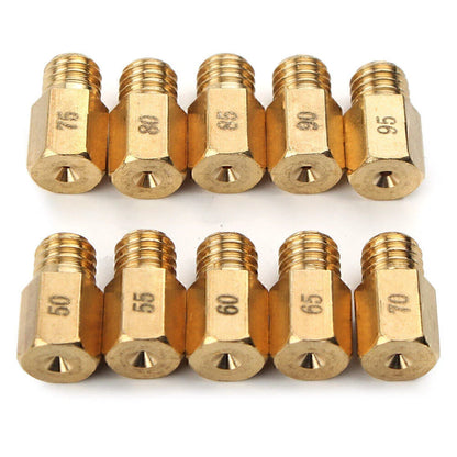 10 Pcs Carburetor Main Jet for MIKUNI VM/TM/TMX AX100 (50-95)